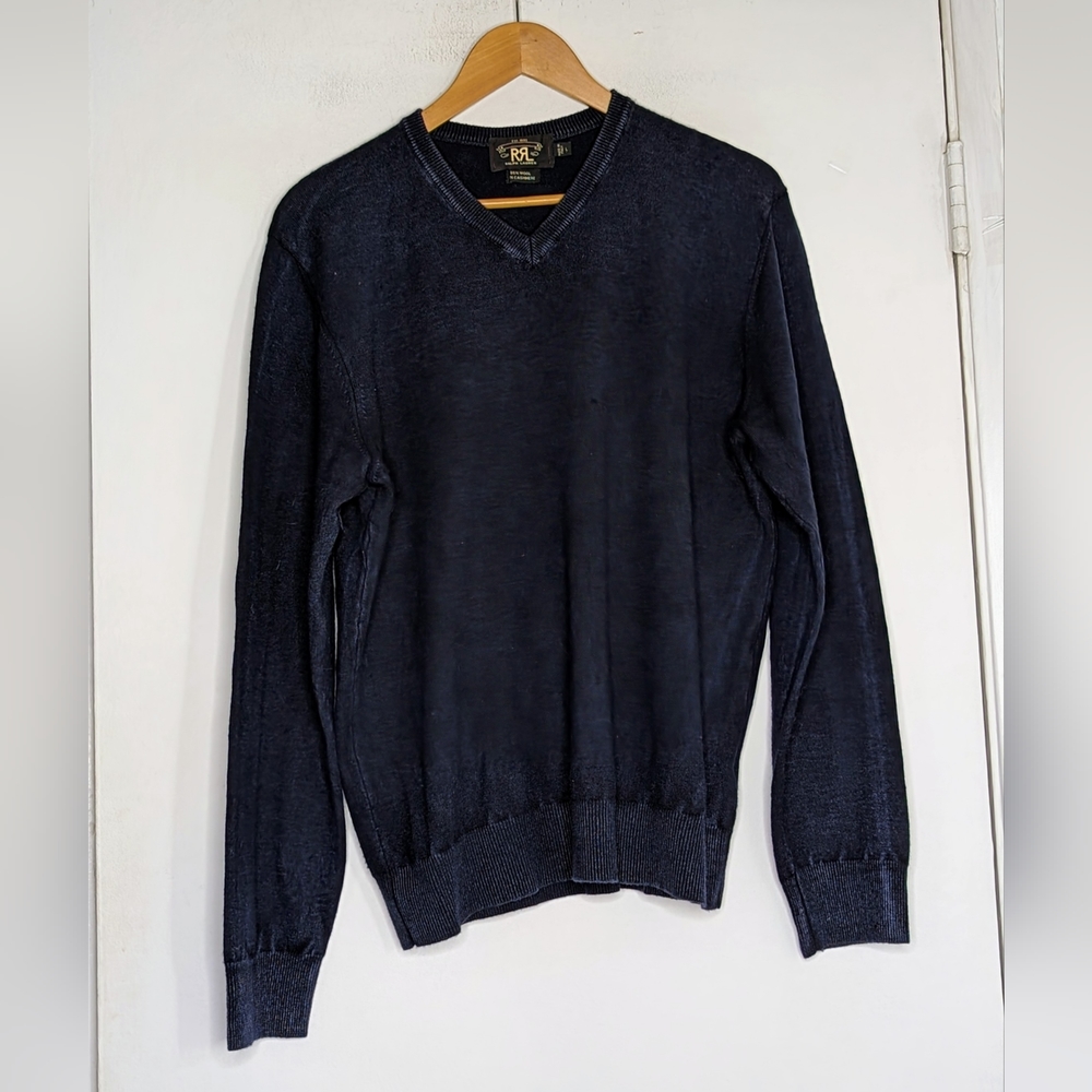 RRL Ralph Lauren Cashmere Blend Sweater in Navy